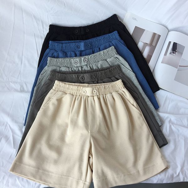 women's shorts two button summer casual solid color versatile show thin running sports straight tube wide leg pants fashion, White;black
women's shorts two button summer casual solid color versatile show thin running sports straight tube wide leg pants fashion, White;black