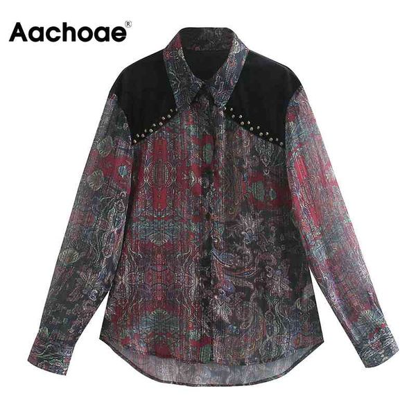 aachoae chic women velvet patchwork chiffon blouses printed long sleeve turn down collar shirt ladies sequined decorate 210413, White
aachoae chic women velvet patchwork chiffon blouses printed long sleeve turn down collar shirt ladies sequined decorate 210413, White