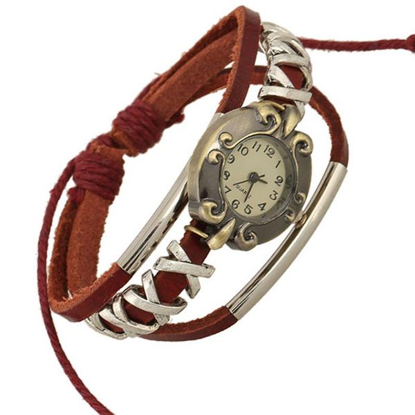 charm bracelets western style vintage punk hip hop hand-stitched cowhide watch mens ladies bangle, Golden;silver
charm bracelets western style vintage punk hip hop hand-stitched cowhide watch mens ladies bangle, Golden;silver