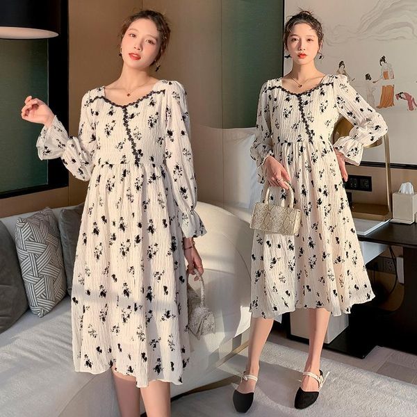 spring korean fashion maternity party long dress chic ins elegant a line clothes for pregnant women printed pregnancy dresses, White
spring korean fashion maternity party long dress chic ins elegant a line clothes for pregnant women printed pregnancy dresses, White