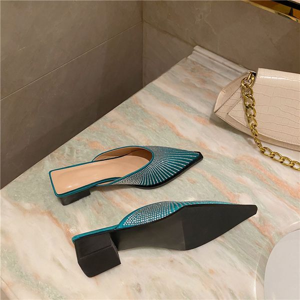 2021 women slippers thick low heels sandals mules shoes woman fashion heel slides flip flops rhinestone ladies slippers shoes seg43, Black
2021 women slippers thick low heels sandals mules shoes woman fashion heel slides flip flops rhinestone ladies slippers shoes seg43, Black