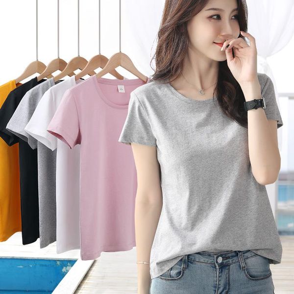 women's t-shirt 2021 lady t shirts women 100% cotton short sleeve summer o-neck loose, White
women's t-shirt 2021 lady t shirts women 100% cotton short sleeve summer o-neck loose, White