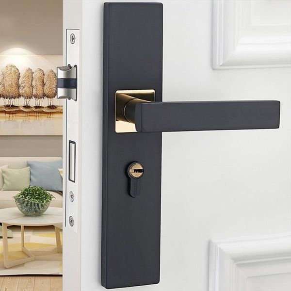 handles & pulls black door handle aluminum alloy house doorknobs furniture cylinder lock silent security for interior doors
handles & pulls black door handle aluminum alloy house doorknobs furniture cylinder lock silent security for interior doors
