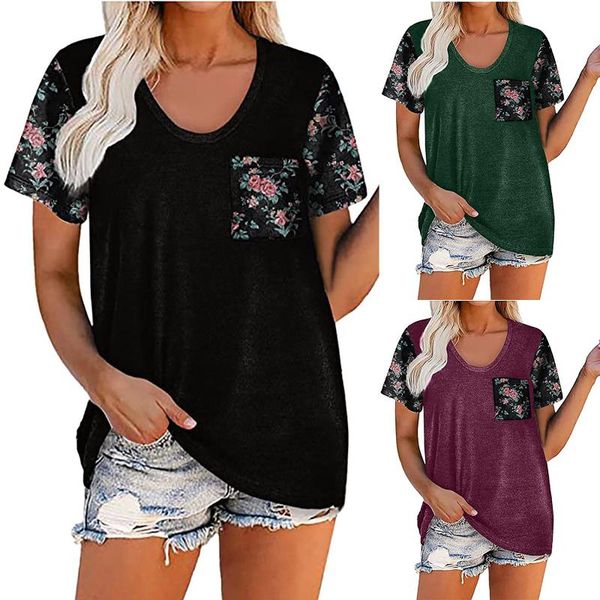 women's t-shirt harajuku for womens printing short sleeve pocket round neck fashion casual summer women clothing, White
women's t-shirt harajuku for womens printing short sleeve pocket round neck fashion casual summer women clothing, White