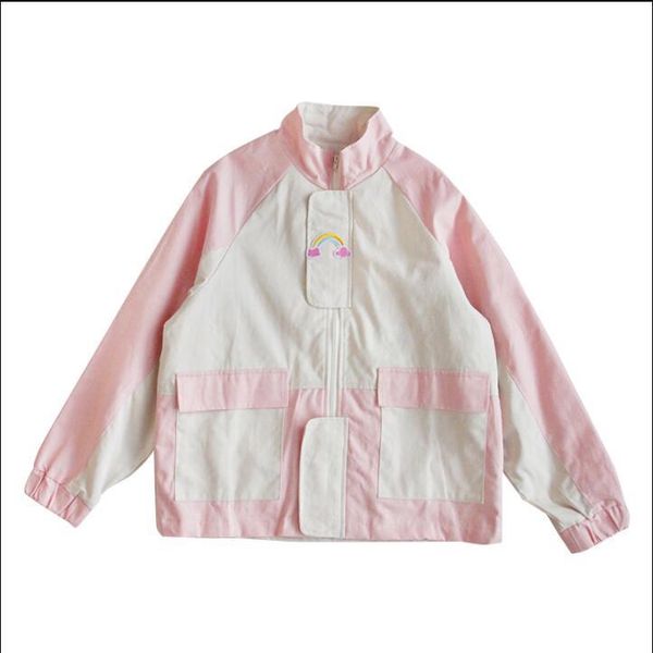 women's jackets short coat girl loose spring and autumn students harajuku stitching cute soft sister thin jacket, Black;brown
women's jackets short coat girl loose spring and autumn students harajuku stitching cute soft sister thin jacket, Black;brown