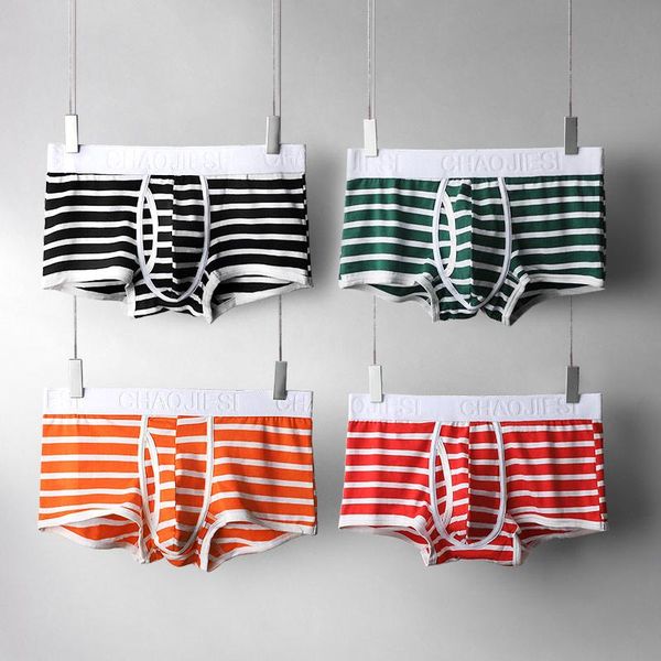 underpants men's underwear boxers breathable summer thin youth trend personality striped boyshort, Black;white
underpants men's underwear boxers breathable summer thin youth trend personality striped boyshort, Black;white