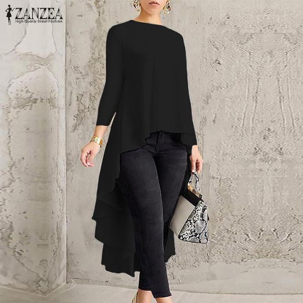 women's blouses & shirts women casual asymmetrical hem elegant long sleeve high low blouse autumn vintagae holiday chemise femal, White
women's blouses & shirts women casual asymmetrical hem elegant long sleeve high low blouse autumn vintagae holiday chemise femal, White
