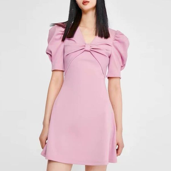 summer women bow dress solid v-neck sweet petal sleeve lady party vestido elegant girls a-line causal outfits 210422, Black;gray
summer women bow dress solid v-neck sweet petal sleeve lady party vestido elegant girls a-line causal outfits 210422, Black;gray