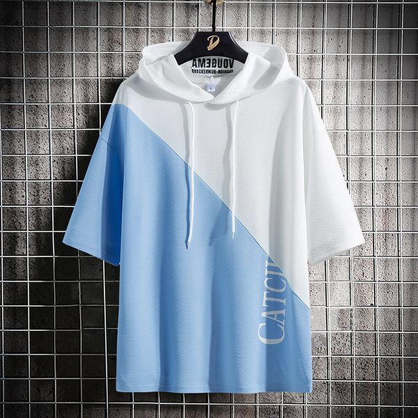 luxury t-shirts 2021 summer short men's trend loose casual hooded crew neck splicing half sleeve t-shirt men, Black
luxury t-shirts 2021 summer short men's trend loose casual hooded crew neck splicing half sleeve t-shirt men, Black
