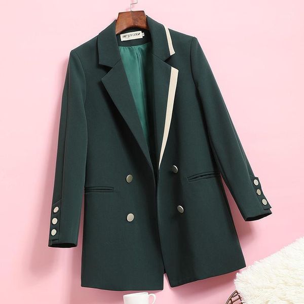 men's suits & blazers black blazer coat women's loose 2021 spring and autumn high-end design sense niche suit top, White;black