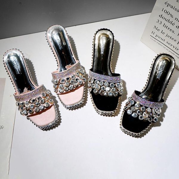 wedge heel super high waterproof platform sequin sandals summer sponge cake thick bottom transparent rhinestones slippers, Black
wedge heel super high waterproof platform sequin sandals summer sponge cake thick bottom transparent rhinestones slippers, Black