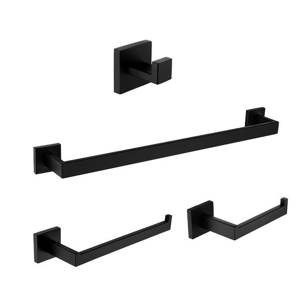 bath accessory set full of stainless steel bathroom accessories, high-quality paper towel rack, wall bathrobe hook, black, 4 pieces
bath accessory set full of stainless steel bathroom accessories, high-quality paper towel rack, wall bathrobe hook, black, 4 pieces