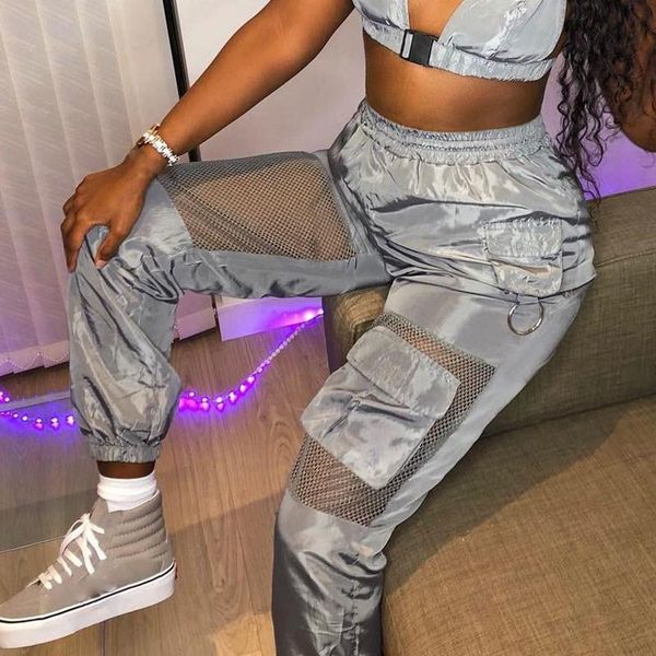 women's pants & capris summer harajuku streetwear patchwork mesh women baggy sweatpants pockets grey color high waist trousers, Black;white
women's pants & capris summer harajuku streetwear patchwork mesh women baggy sweatpants pockets grey color high waist trousers, Black;white