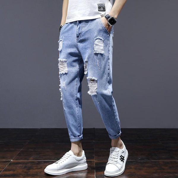 men's jeans 2021 men streetwear ripped black blue hole korean fashions straight loose harem pants male denim plus 28-36
men's jeans 2021 men streetwear ripped black blue hole korean fashions straight loose harem pants male denim plus 28-36