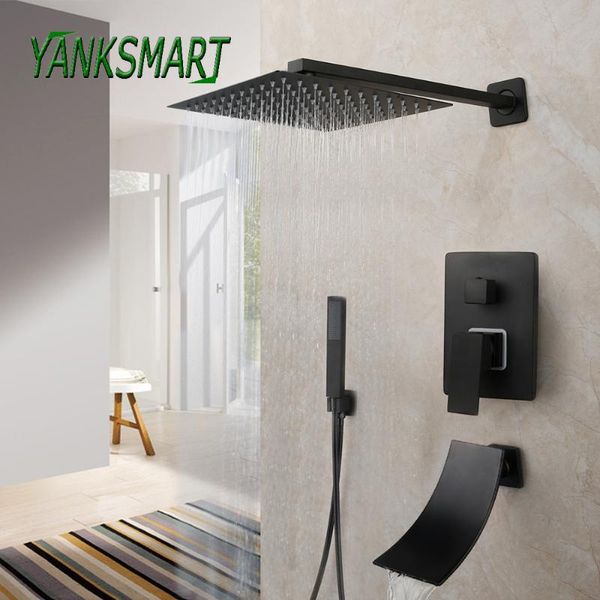 blacked 8~16 inch square bathroom shower faucet combo set rainfall bath wall mounted mixer tap kit sets
blacked 8~16 inch square bathroom shower faucet combo set rainfall bath wall mounted mixer tap kit sets