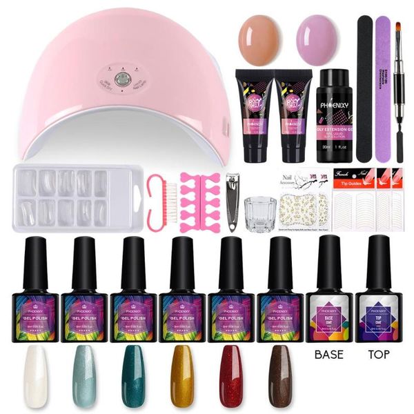 nail art kits 36w uv led dryer lamp kit with 6/8/10pcs gel polish manicure tools semi permanent varnish base coat set
nail art kits 36w uv led dryer lamp kit with 6/8/10pcs gel polish manicure tools semi permanent varnish base coat set
