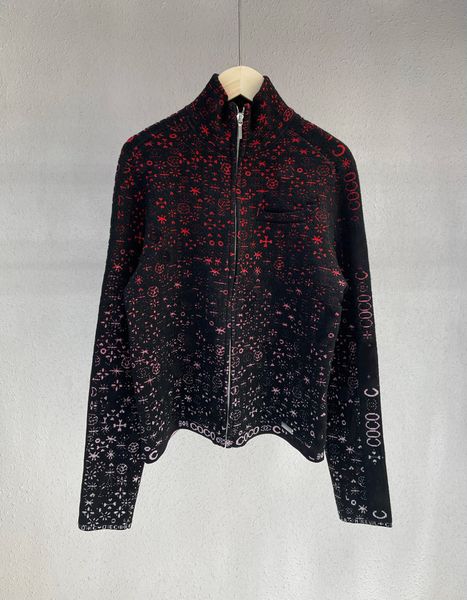 women sweaters 2022ss black floral high collar jacket zip wool sweater coats tech fleece women hoodie size sm and l, White;black
women sweaters 2022ss black floral high collar jacket zip wool sweater coats tech fleece women hoodie size sm and l, White;black