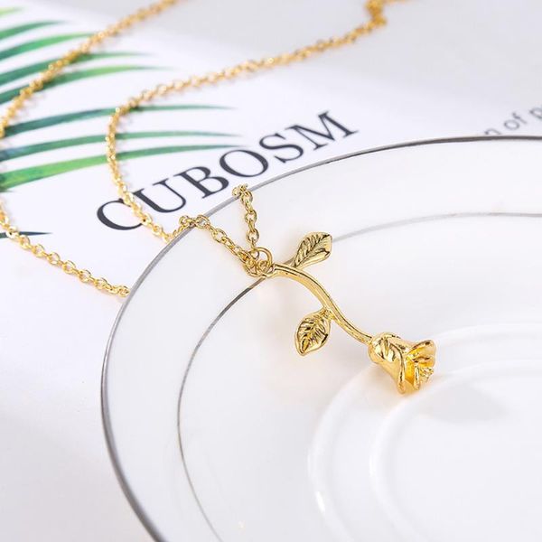 pendant necklaces 3d rose charm necklace for women stainless steel long chain choker 2021 couples fashion flower jewelry gift, Silver
pendant necklaces 3d rose charm necklace for women stainless steel long chain choker 2021 couples fashion flower jewelry gift, Silver