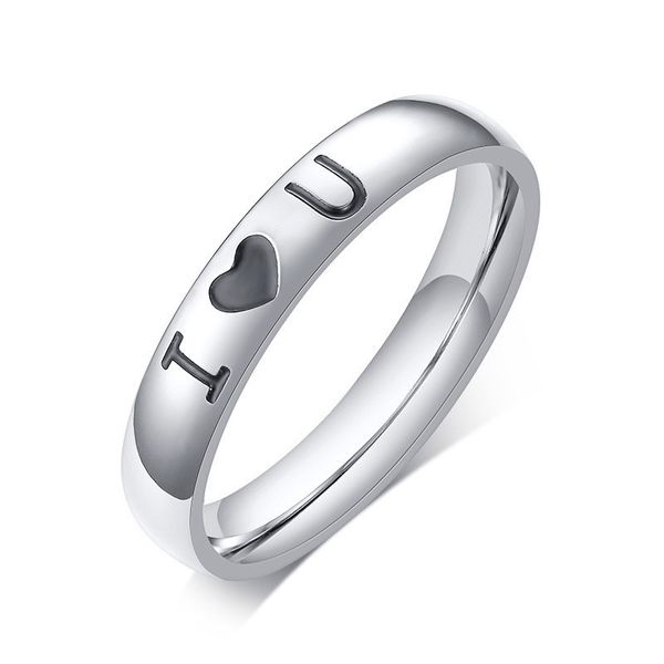 nuncad stainless steel ring i love u ring simple men and women couples ring aaa quality, Silver
nuncad stainless steel ring i love u ring simple men and women couples ring aaa quality, Silver
