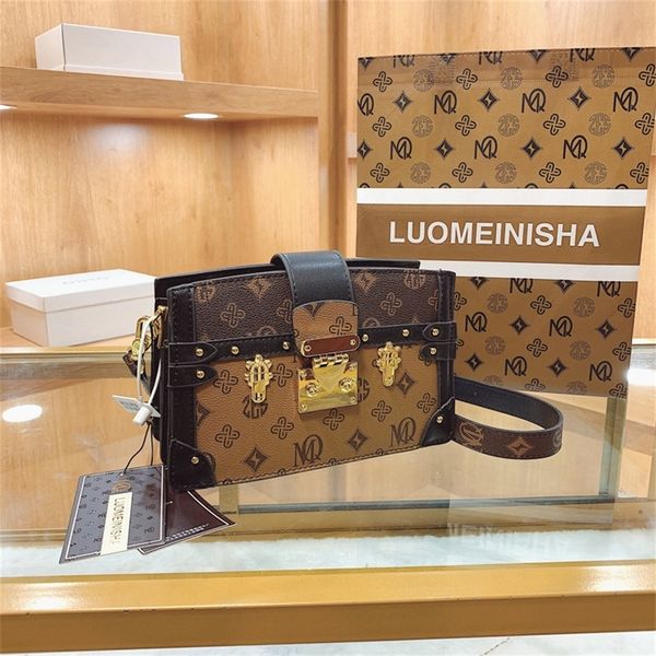 76% off old flower color matching box new single shoulder messenger chain fashion versatile autumn women's bag