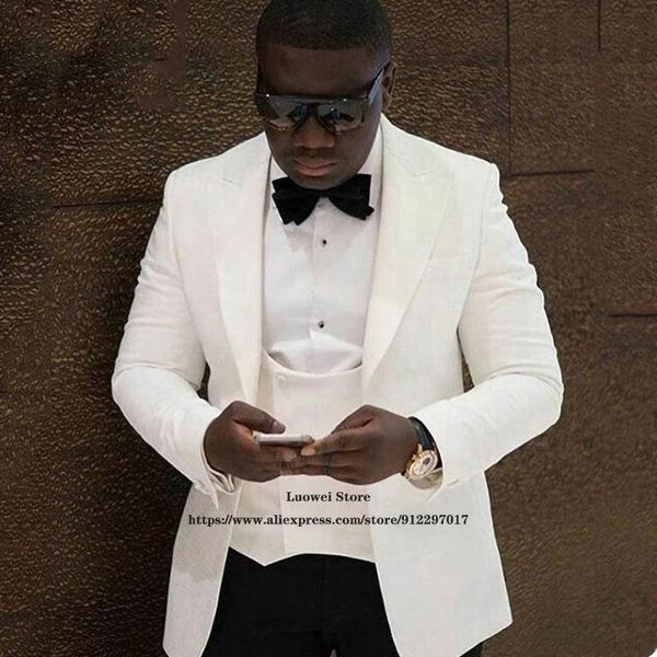men's suits & blazers white casual slim 3 piece sets male formal business groom wedding blazer costume ensembles homme (jacket+vest+pan, White;black
men's suits & blazers white casual slim 3 piece sets male formal business groom wedding blazer costume ensembles homme (jacket+vest+pan, White;black