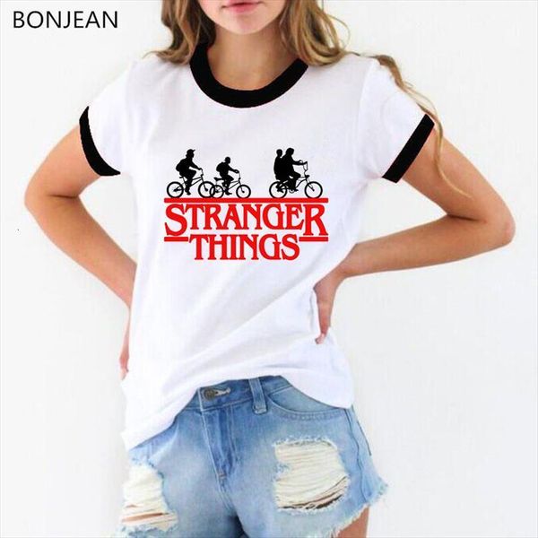and womens stranger things 3 men t shirts letters print funny graphic white round neck drop, White;black
and womens stranger things 3 men t shirts letters print funny graphic white round neck drop, White;black