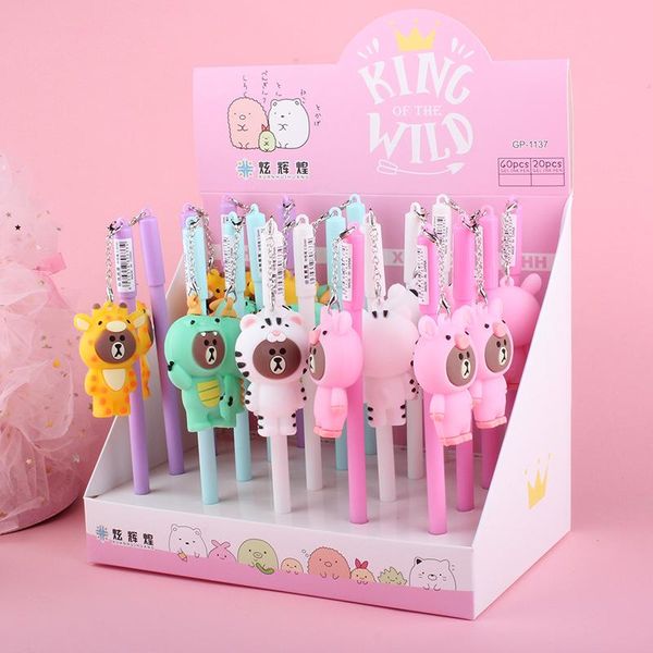 gel pens 20 pcs/lot creative bear animal pendant pen cute 0.5 mm black ink signature promotional gift stationery school supplies
gel pens 20 pcs/lot creative bear animal pendant pen cute 0.5 mm black ink signature promotional gift stationery school supplies
