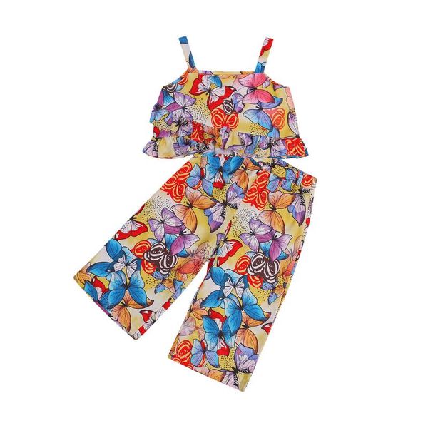 4-10y fashion kids baby girl clothing colorful butterfly sleeveless vest+wide leg pants summer holiday 2pcs outfits set sets, White
4-10y fashion kids baby girl clothing colorful butterfly sleeveless vest+wide leg pants summer holiday 2pcs outfits set sets, White