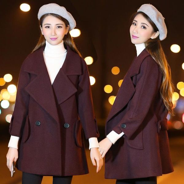 women's wool & blends woolen coat small woman 2021 spring and autumn korean fashion slim thickened solid color, Black
women's wool & blends woolen coat small woman 2021 spring and autumn korean fashion slim thickened solid color, Black