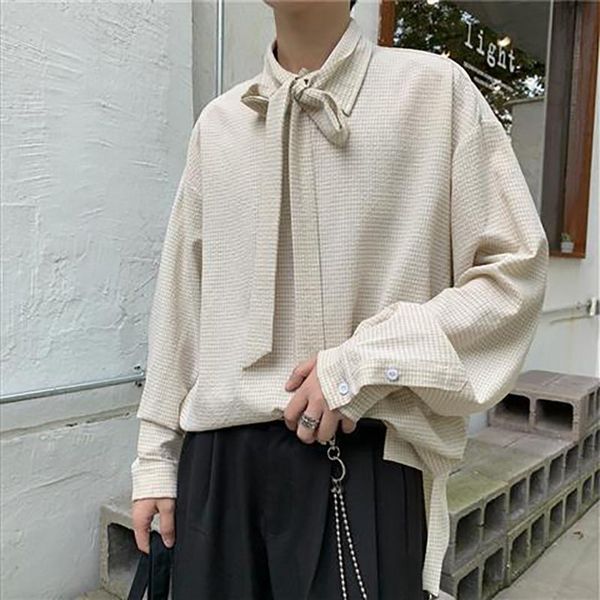 men's casual shirts men 's spring long-sleeved shirt loose plaid bow tie -match korean style all turn- down collar england, White;black
men's casual shirts men 's spring long-sleeved shirt loose plaid bow tie -match korean style all turn- down collar england, White;black