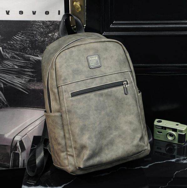 Wholesale factory men leathers shoulder bags retro solid color leisure large capacity travel backpack simple clamshell leather handbag college style fashion bag, Grey
Wholesale factory men leathers shoulder bags retro solid color leisure large capacity travel backpack simple clamshell leather handbag college style fashion bag, Grey
