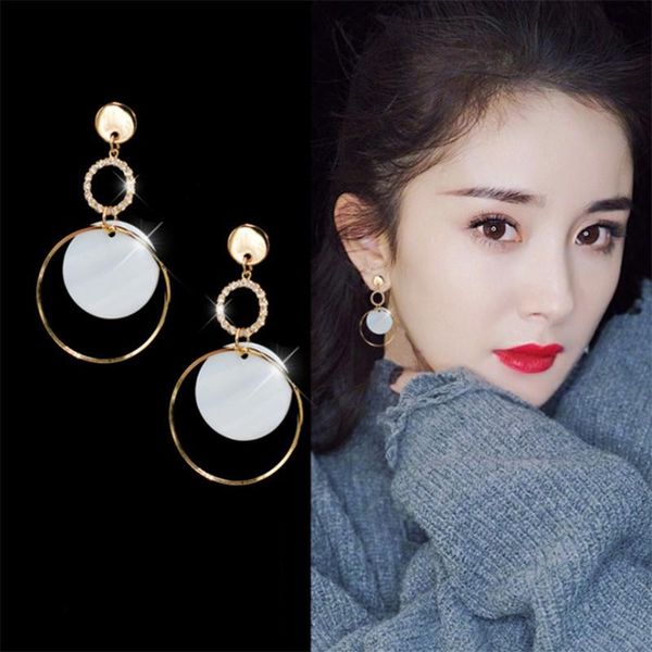 dangle & chandelier female high cold temperament personality all-match characteristic rhinestone circle shell earrings, Silver
dangle & chandelier female high cold temperament personality all-match characteristic rhinestone circle shell earrings, Silver