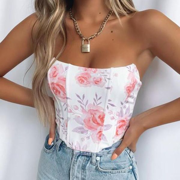 women fashion 2021 summer stain tube tank sleeveless off shoulder floral print skinny cropped croset mini vest women's tanks & cam, White
women fashion 2021 summer stain tube tank sleeveless off shoulder floral print skinny cropped croset mini vest women's tanks & cam, White