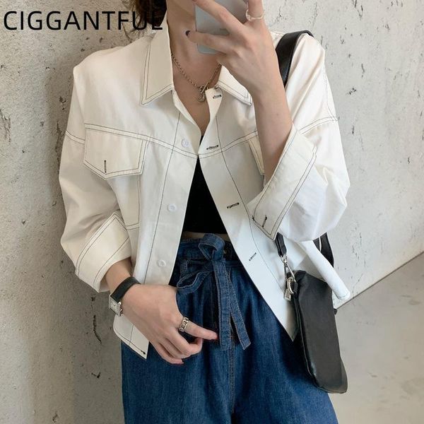 spring fall korean cropped coat 2021 loose college laple outerwear shirt small jacket women's casual clothing streetwear jackets, Black;brown
spring fall korean cropped coat 2021 loose college laple outerwear shirt small jacket women's casual clothing streetwear jackets, Black;brown