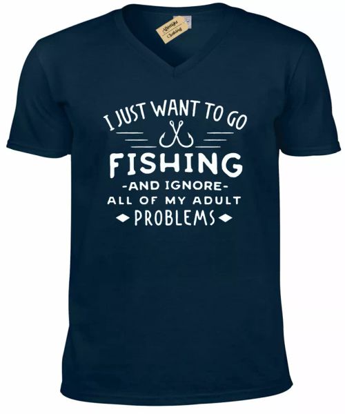Just want to go fishing t-shirt man fisherman Fishing Gift clothing v neck, White;black
Just want to go fishing t-shirt man fisherman Fishing Gift clothing v neck, White;black