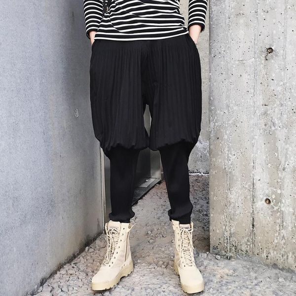 men's clothing hair stylist gd fashion personality loose fold big crotch pants harem plus size costumes, Black
men's clothing hair stylist gd fashion personality loose fold big crotch pants harem plus size costumes, Black