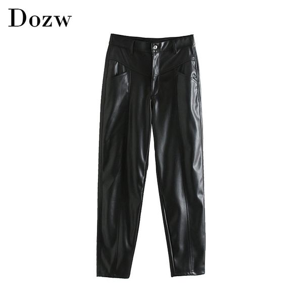 fashion black color pu leather pants women baggy long length casual harem pants female pleated plus size trousers pantalon femme 210414, Black;white
fashion black color pu leather pants women baggy long length casual harem pants female pleated plus size trousers pantalon femme 210414, Black;white