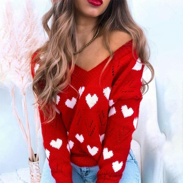 women's sweaters v-neck sweater pullover ladies printed fashion knitted women loose casual long-sleeved streetwear 2021, White;black
women's sweaters v-neck sweater pullover ladies printed fashion knitted women loose casual long-sleeved streetwear 2021, White;black