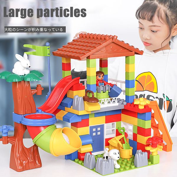 133pcs large particle slide lide castle building blocks set house compatible all brands bricks diy bricks toys for kids gifts
133pcs large particle slide lide castle building blocks set house compatible all brands bricks diy bricks toys for kids gifts