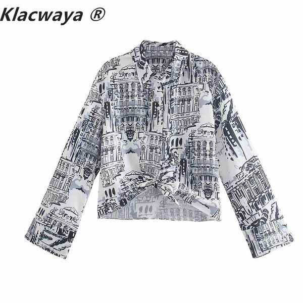 women's blouses & shirts klacwaya blouse fashion print loose shirt hem knot long sleevesummer casual tie button chic short clothes, White
women's blouses & shirts klacwaya blouse fashion print loose shirt hem knot long sleevesummer casual tie button chic short clothes, White