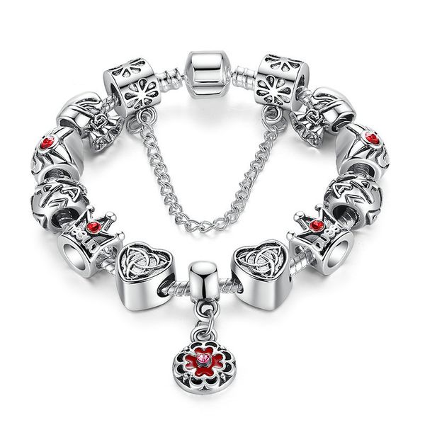 diy big hole beaded glass crown love alloy pandora bracelet woman environmental jewelry valentine's day gift on february 14, Golden;silver
diy big hole beaded glass crown love alloy pandora bracelet woman environmental jewelry valentine's day gift on february 14, Golden;silver