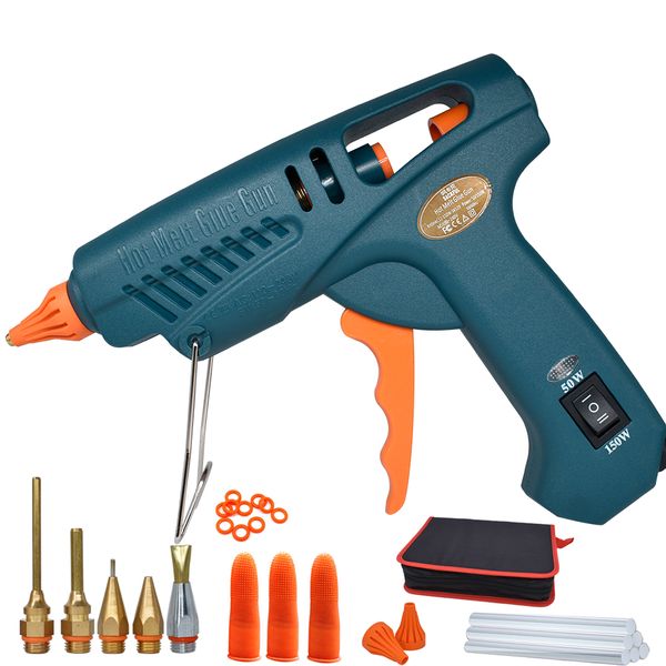 professional household 50w/150w silicone gun temperature adjustable glue gun set leak-proof glue pure copper nozzle design
professional household 50w/150w silicone gun temperature adjustable glue gun set leak-proof glue pure copper nozzle design