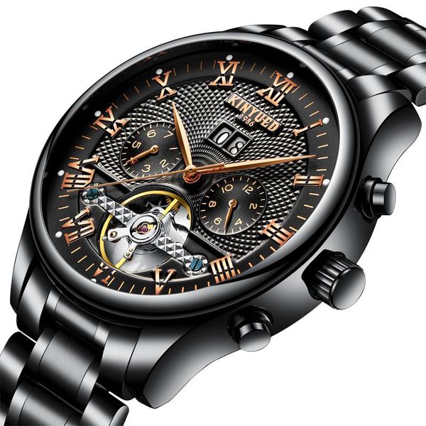wristwatches kinyued 2021 black stainless steel skeleton automatic military watch men tourbillon mechanical sport watches calendar male cloc, Slivery;brown
wristwatches kinyued 2021 black stainless steel skeleton automatic military watch men tourbillon mechanical sport watches calendar male cloc, Slivery;brown