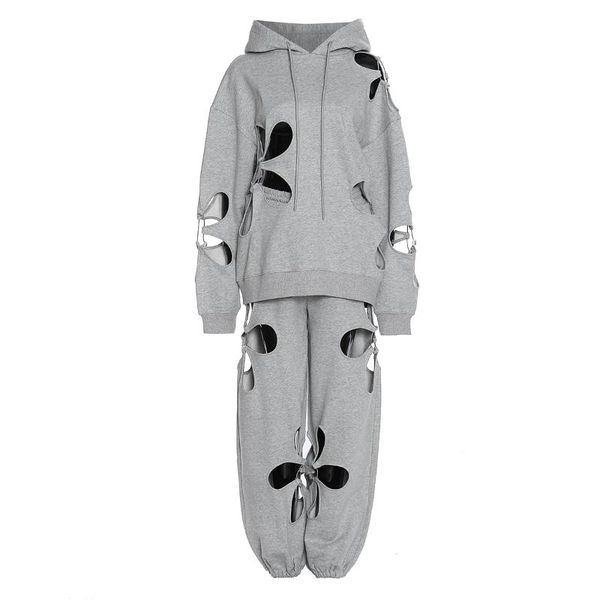 qulity stylish flower hollow out gray sweatshirt set for women casual hoodie and loose pants two pieces tracksuit women's piece, White
qulity stylish flower hollow out gray sweatshirt set for women casual hoodie and loose pants two pieces tracksuit women's piece, White