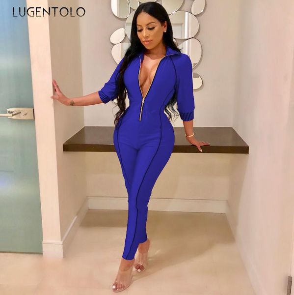 women's jumpsuits & rompers lugentolo jumpsuit zipper lapel casual fashion autumn winter solid color long-sleeved slim, Black;white
women's jumpsuits & rompers lugentolo jumpsuit zipper lapel casual fashion autumn winter solid color long-sleeved slim, Black;white
