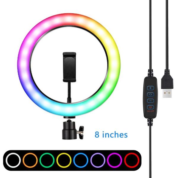 30cm dimmable led selfie ring light rgb full color 8 10 13 inch phone camera pography video makeup lamp cold shoe tripod head flash heads
30cm dimmable led selfie ring light rgb full color 8 10 13 inch phone camera pography video makeup lamp cold shoe tripod head flash heads