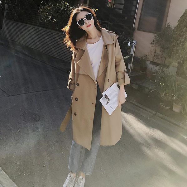 women's trench coats windbreaker mid-length korean version spring autumn 2021 high-end temperament atmospheric coat jacket women, Tan;black
women's trench coats windbreaker mid-length korean version spring autumn 2021 high-end temperament atmospheric coat jacket women, Tan;black