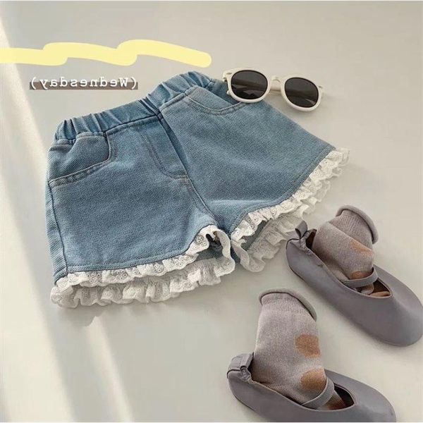 spring and summer pants children's cute sweet comfortable soft denim shorts lace girl, Black
spring and summer pants children's cute sweet comfortable soft denim shorts lace girl, Black