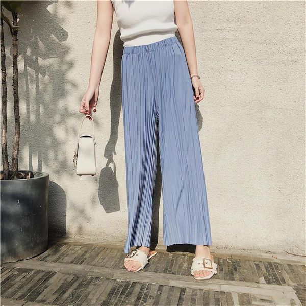 women's spring summer chiffon wide leg pants ladies fashion high waist pleated ankle-length 7 colors & capris, Black;white
women's spring summer chiffon wide leg pants ladies fashion high waist pleated ankle-length 7 colors & capris, Black;white