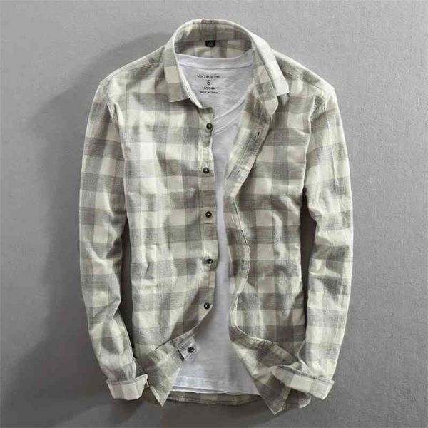 c806 spring and autumn vintage china style classic plaid cotton long sleeve blue shirt male casual slim fit shirt import clothes 210705, White;black
c806 spring and autumn vintage china style classic plaid cotton long sleeve blue shirt male casual slim fit shirt import clothes 210705, White;black